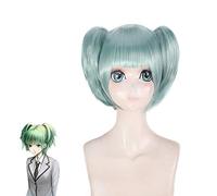 Anime Assassination Classroom Pelucas Ansatsu Kyoushitsu Kayano Kaede Cosplay Peluca Perucas Pelo verde corto con coletas de chip