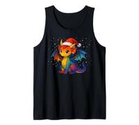 Anime Baby Dragon Christmas Santa Rainbow LGBTQ Pride Snow Camiseta sin Mangas