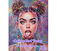 Anime Bad Teens Coloring Book For Adults: Dive into Rebellious Artistry! Explore Our Adult Coloring Book, Showcasing Anime's Edgy Bad Teens. Awaken ... Elevate Your Coloring Adventure Now