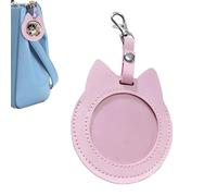 Anime Badge Case - Leather Storage Sleeve for Kids | Cat Shape Holder with Design, Organizer Accessory for Adults Collectors Concerts Students School Event Trade Show Craft