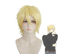 Anime Banana Fish Aslan Jade Callenreese Ash Lynx Cosplay pelucas rubio corto resistente al calor peluca de pelo sintético
