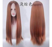 Anime Basic 80 CM Largo recto marrón oscuro cosplay peluca larga para mujer Pelo sintético universal marrón Central Parting Pelucas 80cm peluca marrón común 80cm