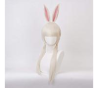 Anime Beastars Haru Wig Rabbit Cosplay Disfraz Pelo sintético Halloween Carnaval Pelucas con orejas KUQX3036 Negro