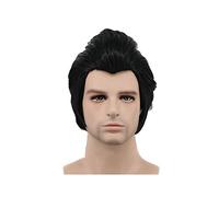 Anime Beauty and the Beast Prince Gaston Wig Black Short Curly Wig Cosplay Halloween Role Play Pelo sintético + Peluca Cap DM-655