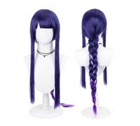 Anime Beelzebul/Raiden Shogun Peluca De Cosplay, Pelucas De Pelo Largo Con Cola De Caballo Ancha Para Mujer Para Fiesta De Disfraces De Halloween Accesorios, Evento De Cosplay, Espectáculo De Anime