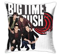 Anime & Big Time Rush Logo and Members - Fundas de almohada clásicas, fundas de almohada de suelo, fundas de almohada, cojines de sofá, funda de cojín, 45 cm x 45 cm