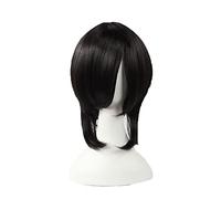 Anime Black Butler Kuroshitsuji Sebastian Michaelis corto negro resistente al calor pelo sintético Cosplay Cosplay pelucas + gorro de peluca