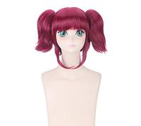 Anime Black Butler Merlin Mujeres Red Ponytails Peluca corta Disfraz de Cosplay Kuroshitsuji Pelucas de Cosplay de pelo sintético resistente al calor