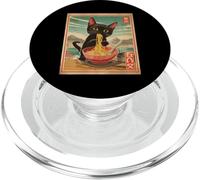 Anime Black Cat Ramen - Gato japonés Divertido Kawaii PopSockets PopGrip para MagSafe