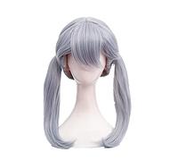 Anime Black Clover Noell Silva Cosplay Wig Long Gray Purple Heat Resistant Synthetic Hair Wigs + Wig Cap