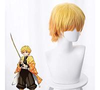 Anime Blade of Demon Cosplay Peluca Agatsuma Zenitsu Cosplay Pelucas Pelo sintético resistente al calor Fiesta de Halloween Kimetsu no Yaiba