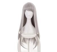 Anime Blend S Kanzaki Hideri Recta Larga Gris Plata Cosplay Peluca Mujeres Halloween Fiesta Disfraz Juego de rol Pelucas + Gorro de Peluca