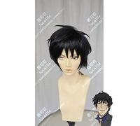 Anime Blood Blockade Battlefront Steven A Starphase Cosplay Wig Short Black Heat Resistant Synthetic Hair Wigs + Wig Cap