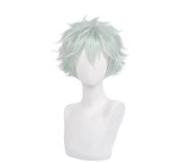 Anime Blue Period Cosplay Yaguchi Yatora Cosplay Wig Yaguchi Yatora Short Light Cyan Synthetic Fake Hair Pelucas + Wig Cap
