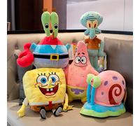 Anime Bob Esponja Squarepants Patrick Star Squidward Eugene H. Krabs Gary Kawaii juguetes de peluche llavero regalo de cumpleaños para chico Patrick Star 25cm