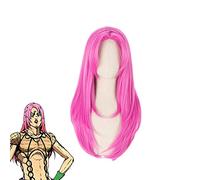 Anime Boss Diavolo Diaboro Cosplay peluca Bizarre Adventure Golden Wind peluca larga recta rosa sintético pelo + gorro de peluca Mz-1404