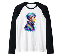 Anime Boy Rainbow Camiseta Manga Raglan