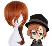 Anime Bungo Stray Dogs Cosplay Pelucas Nakahara Chuuya Cosplay Peluca de pelo Peluca sintética resistente al calor Fiesta de Halloween Pelucas de Cosplay