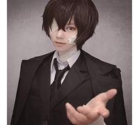 Anime Bungo Stray Dogs Dazai Osamu Cosplay peluca resistente al calor corto marrón pelo rizado disfraz jugar pelucas + gorra de peluca