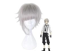 Anime Bungo Stray Dogs Nakajima Atsushi peluca Cosplay disfraz hombres mujeres pelo sintético corto fiesta de Halloween juego de roles pelucas