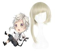 Anime Bungo Stray Dogs Pelucas de Cosplay Atsushi Nakajima Peluca de Cosplay Peluca Sintética Resistente al Calor Pelo Halloween Bungou Stray Dogs
