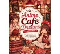 Anime Cafe Dreams Coloring Book: Cute Baristas, Cozy Corners, Sweet Treats, Books & Relaxing Cafe Adventures for Teens