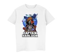 Anime Captain Harlock T Shirt Men's Cotton Short Sleeve T-Shirt Hip Hop Tees Cool Tops Harajuku Streetwear Fitness