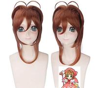 Anime Card Captor Sakura Cosplay Peluca Sakura Kinomoto Marrón Cabello sintético CardCaptor Sakura Cosplay Pelucas + peluca gorra talla única peluca PL-238-1