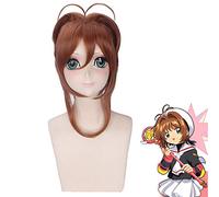 Anime Cardcaptor Sakura Kinomoto peluca Cosplay disfraz Card Captor Sakura pelo de mujer pelucas de fiesta de Halloween Pl-238-1
