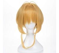 Anime Cardcaptor Sakura Pelucas de Cosplay Sakura Kinomoto Peluca de Cosplay Peluca Sintética Resistente al Calor Pelo Fiesta de Halloween Peluca de Mujer Dorada