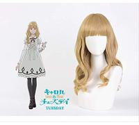 Anime Carole & Tuesday Cosplay Wigs Tuesday Wig Golden Heat Resistant Synthetic Hair Perucas Cosplay Wig+ Wig Cap
