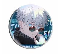 Anime Cartoon Jujutsu Kaisen, broche de insignia de oro esmaltado de imitación alrededor, bonito material de aleación, Metal
