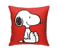 Anime Cartoon Snoopy Pillow Super Soft Pillowcase Square Light Pillowcase Home Decorations with Invisible Zipper Throw Pillow Cases 18x18 Inch.