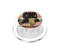 Anime Cat Ramen Graphic tee, Japanese Kawaii Retro Y2K Manga PopSockets PopGrip para MagSafe