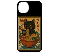 Anime Cat Ramen Japanese Funny Cute Kawaii Cat Anime Carcasa para iPhone 14 Plus