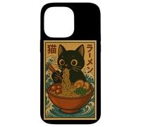 Anime Cat Ramen Japanese Funny Cute Kawaii Cat Anime Carcasa para iPhone 14 Pro Max