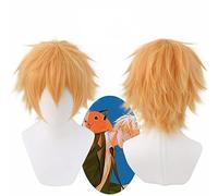 Anime Chainsaw Man Denji Cosplay Wig Golden Blonde Short Wig Heat-resistant Fiber Hair + Wig Cap Halloween Accessories