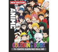 Anime Coloring Book: Over 70 Beautiful Designs for Kids, Boys, and Teens - Great for Stress Relief and Relaxation