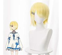 Anime Come Back, Lord Demon Yark Cosplay Peluca Gradiente amarillo Corto Pelo sintético Disfraz de carnaval de Halloween Prop Pelucas