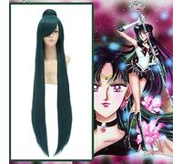 Anime Comic Pretty Soldier Sailor Moon Cosplay Pelucas Meiou Setsuna Cosplay Peluca Sintética Peluca Larga Verde Pelos Rectos Mujeres