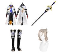 Anime Cosplay Costume For Albed Genshin,Women Men Uniform With Accessories,Cosplay Replica Prop Wig Shoes Full Set, Halloween Carnival Party Suit