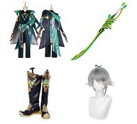 Anime Cosplay Costume For Alhaitham Genshin,Women Men Uniform with Accessories,Cosplay Replica Prop Wig Shoes Full Set, Halloween Carnival Party Suit