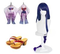 Anime Cosplay Costume For Beelzebul RaidennEi Genshin,Women Men Uniform with Accessories,Cosplay Replica Prop Wig Shoes Full Set, Halloween Carnival Party Suit-03