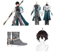 Anime Cosplay Costume For DanHeng HonkaiStarRail,Women Men Uniform with Accessories,Cosplay Replica Prop Wig Shoes Full Set, Halloween Carnival Party Suit-02