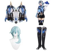 Anime Cosplay Costume For EULA Genshin,Women Men Uniform with Accessories,Cosplay Replica Prop Wig Shoes Full Set, Halloween Carnival Party Suit