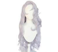 Anime Cosplay Disfraz Gojo Satoru Peluca, Mujeres Púrpura Claro Largo Ondulado Disfraz Pelucas De Despedida Lateral Para Halloween, Fiesta, Carnaval, Vida Nocturna