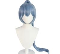Anime Cosplay Disfraz Mahito Peluca, Mujeres Azul Larga Cola De Caballo Recta Pelucas Con Flequillo, Para Halloween, Fiesta, Carnaval, Vida Nocturna, Con Gorro De Peluca