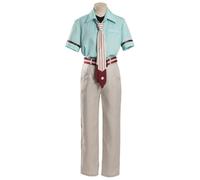 Anime Cosplay Disfraz Para Minamoto Kou Uniforme Traje Yashiro Nene Vestido De Halloween Traje Con Peluca (Azul,XL)