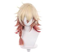 Anime Cosplay Golden Orange Gradiente de Pelo con trenza para Halloween Fiesta de disfraces con gorro de peluca gratis