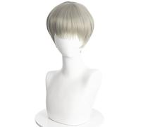 Anime Cosplay Inumaki Toge Peluca, Pelucas De Juego De Roles De Pelo Corto Gris Para Fiesta De Disfraces De Halloween